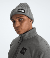 Salty Lined Beanie TNF TNF Medium Grey Heather MODELBACK