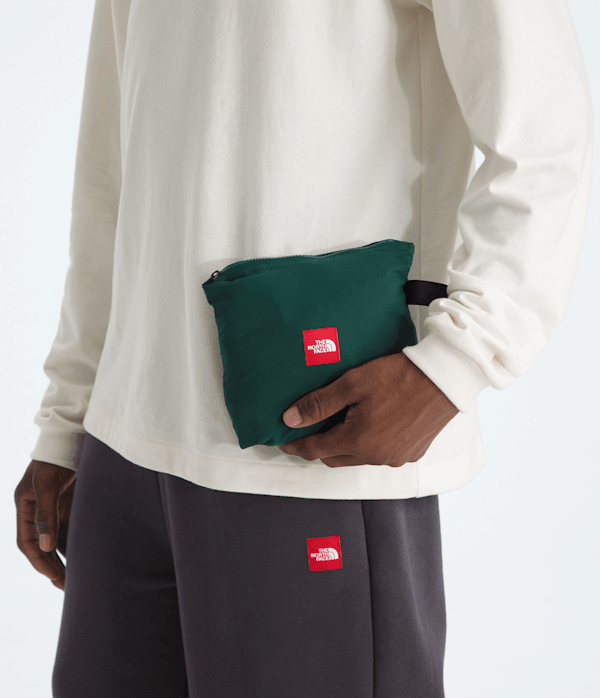 TNF Red Box Packable Wind Pants TNF Hunter Green MODELALT6