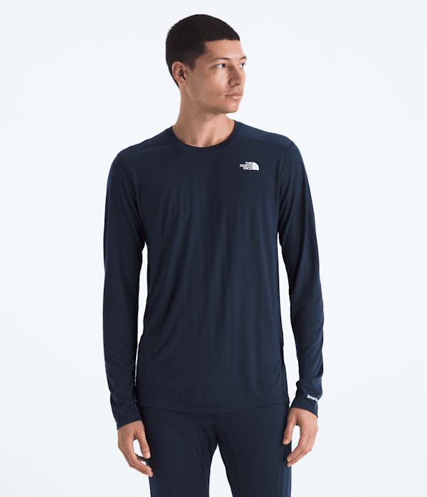 TNF X Smartwool Mens Merino Blend 150 LongSleeve Crew TNF Main