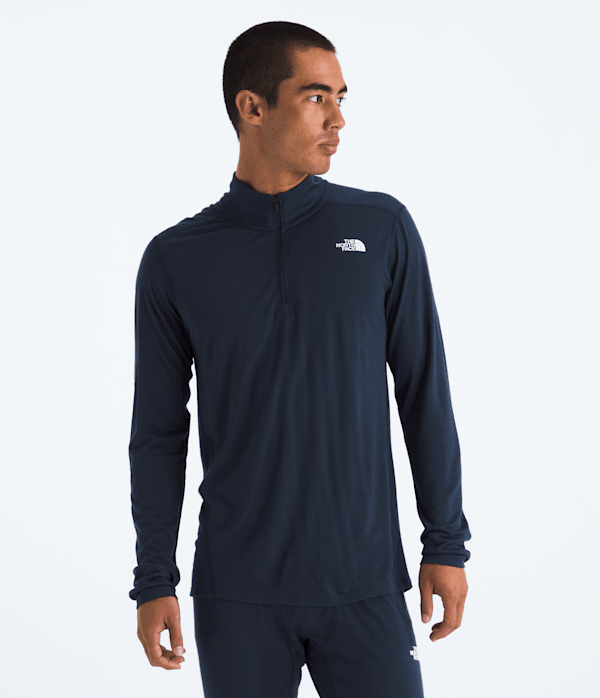 TNF X Smartwool Mens Merino Blend 150 LongSleeve Zip TNF Main