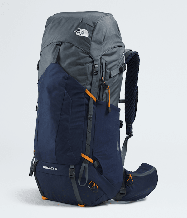 Trail Lite 50 Backpack TNF Granite GreySummit NavyDust Orange FRONT34