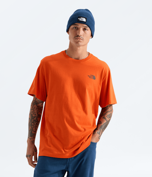 Unisex Distort Logo Relaxed ShortSleeve Tee TNF BACK