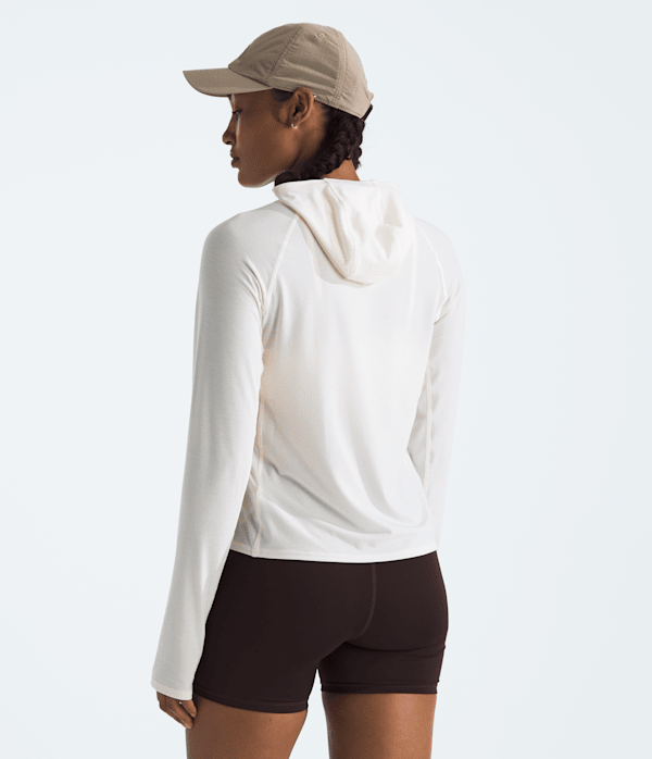 Womens Adventure Sun Hoodie TNF White Dune BACK