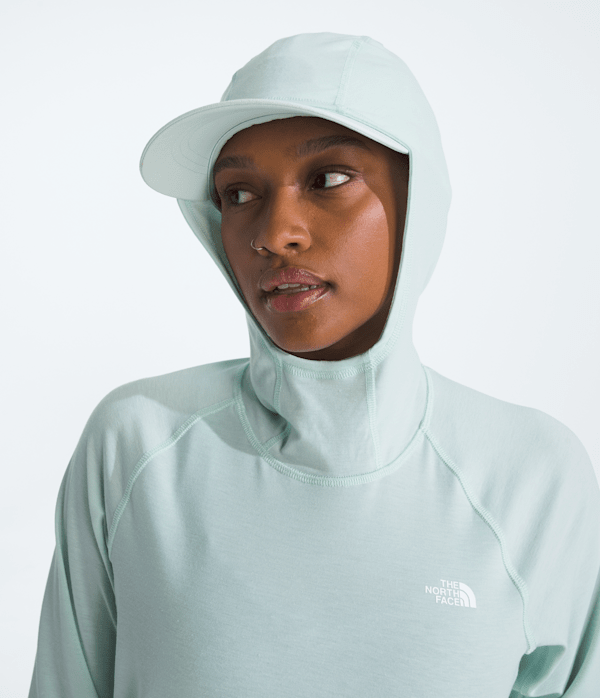 Womens Adventure Sun Hoodie TNF Opal Frost MODELHOOD2