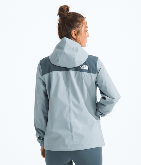 Womens Antora Rain Jacket TNF Frost GreyGranite Grey BACK