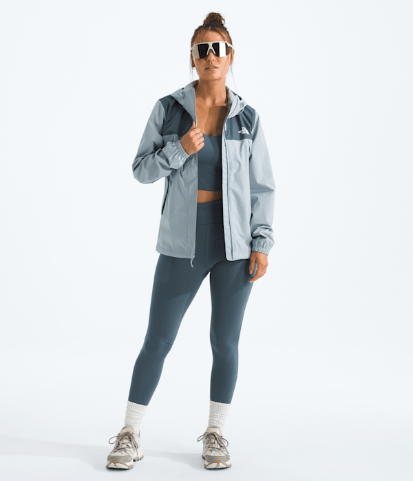Womens Antora Rain Jacket TNF Frost GreyGranite Grey HERO2