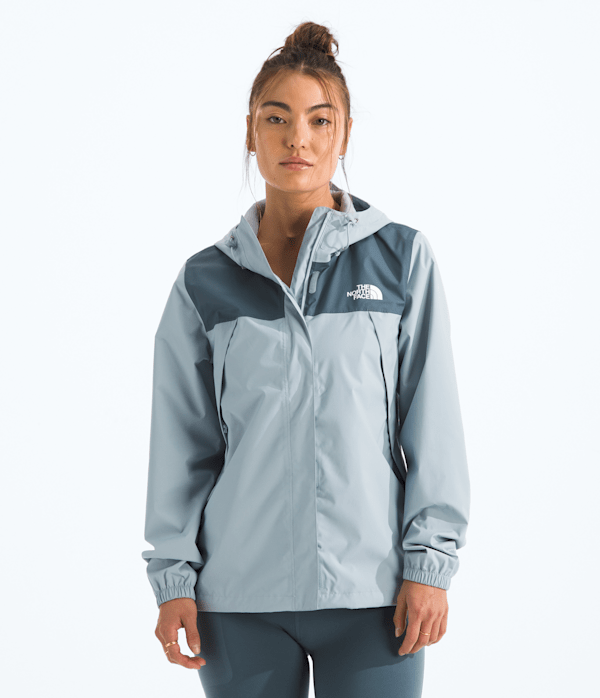 Womens Antora Rain Jacket TNF Frost GreyGranite Grey Main