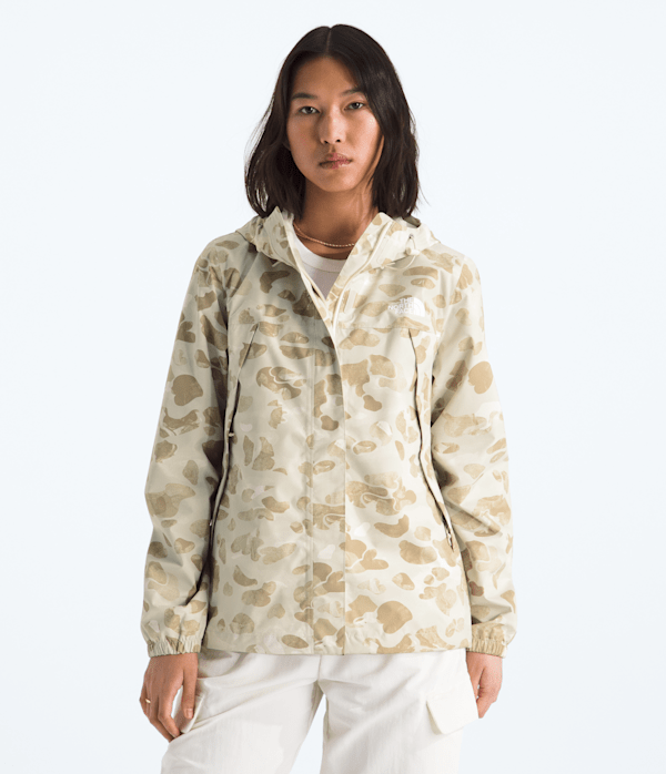 Womens Antora Rain JacketPrint TNF Pale Khaki Heritage Print Main