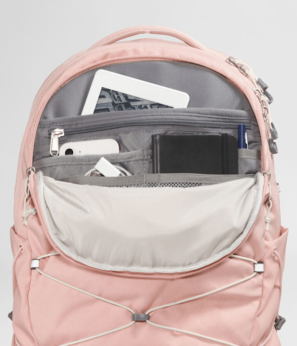 Womens Borealis Backpack  27L TNF Pink Moss Dark HeatherGardenia White DETAIL1