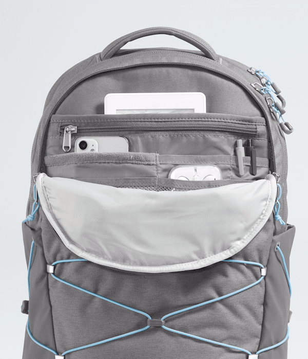 Womens Borealis Backpack  27L TNF Zinc Grey Dark HeatherPowder Blue DETAIL1