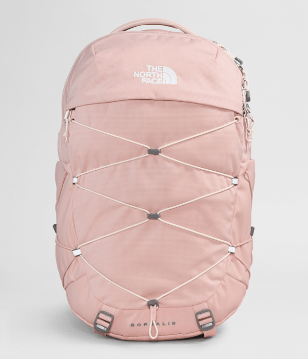 Womens Borealis Backpack  27L TNF Pink Moss Dark HeatherGardenia White HERO