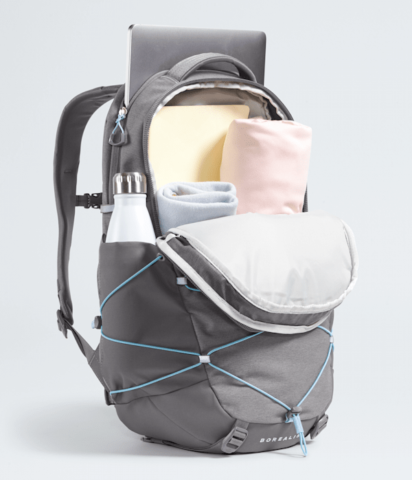 Womens Borealis Backpack  27L TNF Zinc Grey Dark HeatherPowder Blue INT