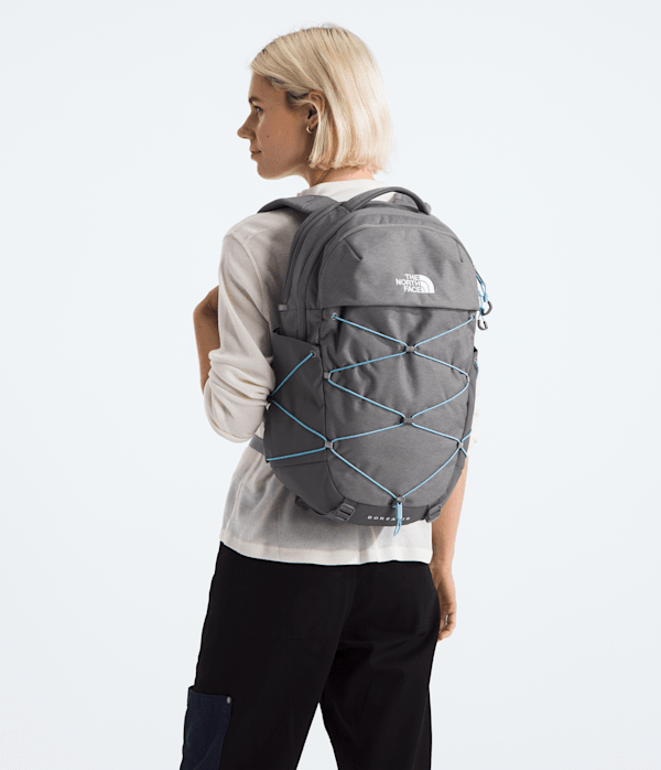 Womens Borealis Backpack  27L TNF Zinc Grey Dark HeatherPowder Blue MODELBACK