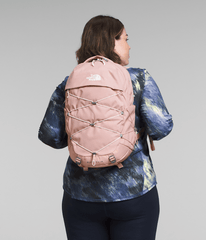 Womens Borealis Backpack  27L TNF Pink Moss Dark HeatherGardenia White MODELBACK
