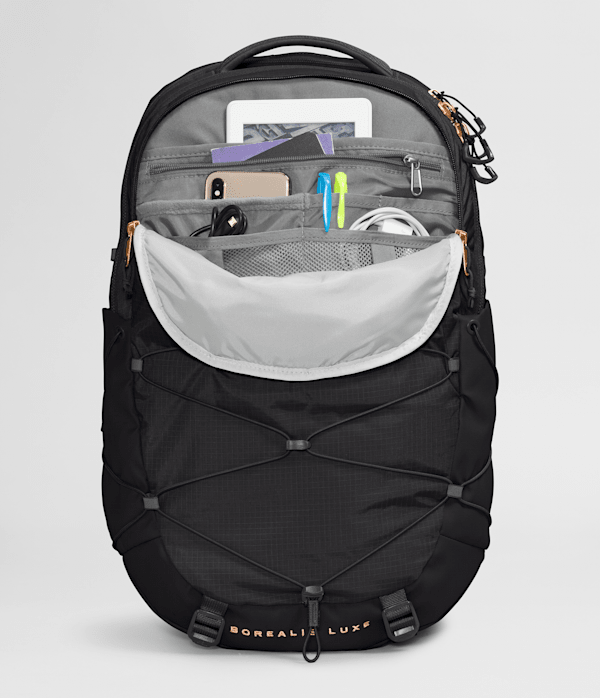 Womens Borealis Luxe Backpack  27L TNF TNF BlackBurnt Coral DETAIL1