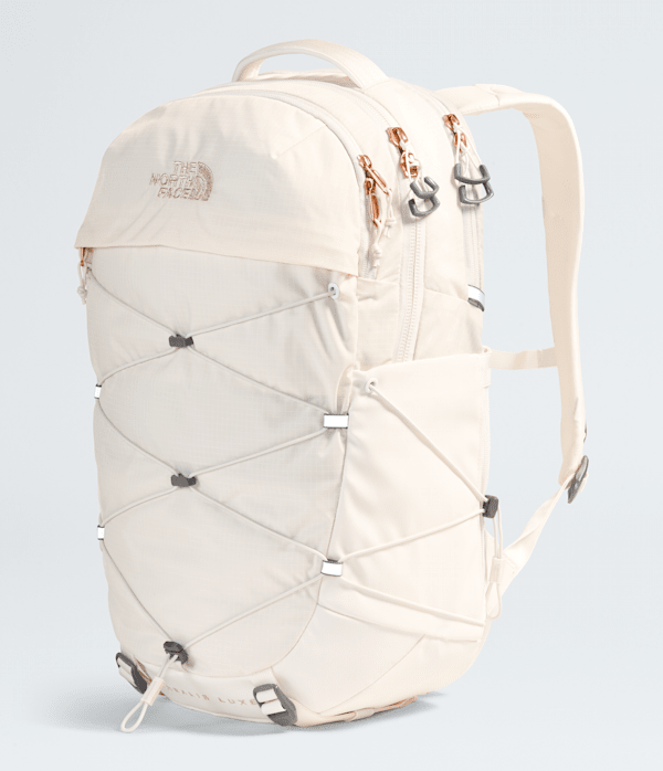 Womens Borealis Luxe Backpack  27L TNF Gardenia WhiteBurnt Coral Metallic FRONT34