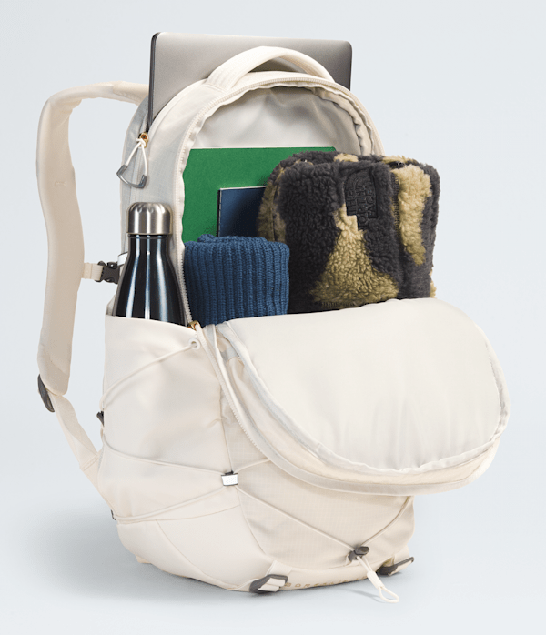 Womens Borealis Luxe Backpack  27L TNF Gardenia WhiteBurnt Coral Metallic INT
