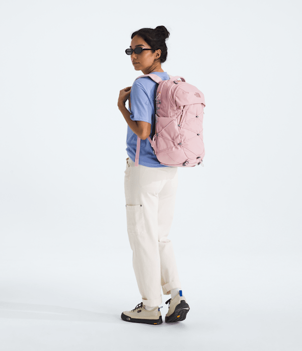 Womens Borealis Luxe Backpack  27L TNF Metal PinkBurnt Coral Metallic MODELBACK