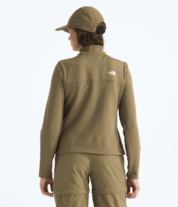 Womens Cedar Trail Grid Fleece Zip Jacket TNF BACK