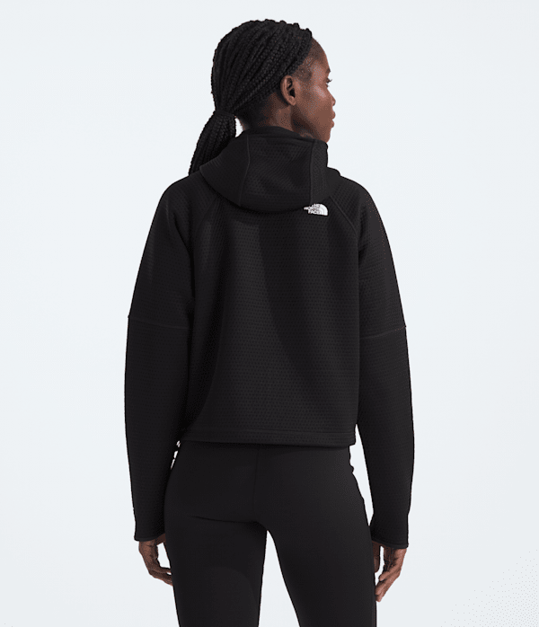 Womens DOTKNIT Thermal FullZip Hoodie TNF TNF Black BACK