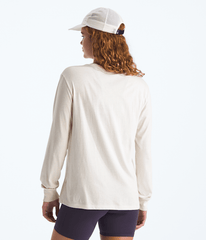 Womens Evolution Simple Dome LongSleeve Tee TNF White Dune BACK