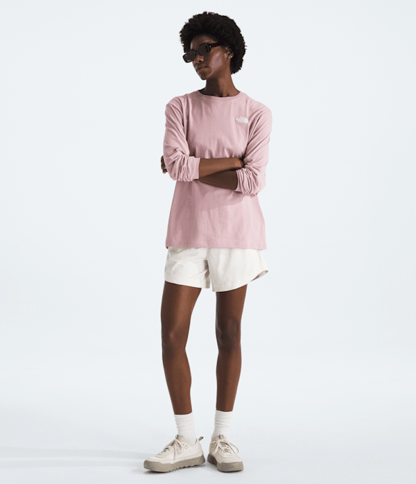 Womens Evolution Simple Dome LongSleeve Tee TNF Metal Pink HERO2