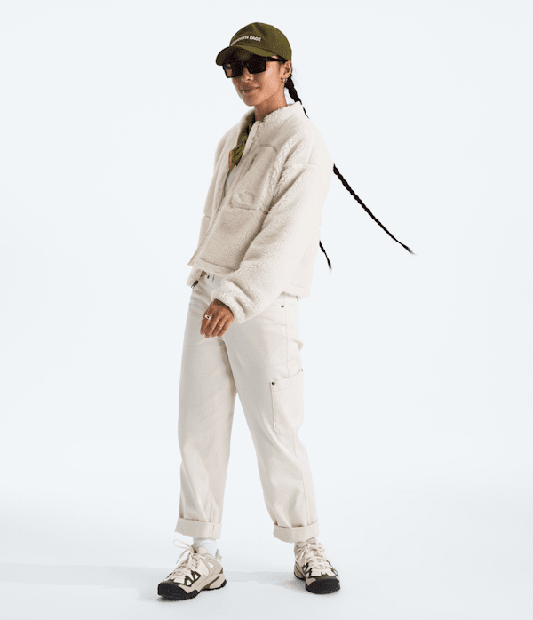 Womens Extreme Pile 2 FullZip Jacket TNF White Dune HERO3