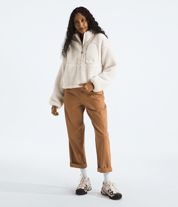 Womens Extreme Pile 2 Pullover TNF White Dune HERO2