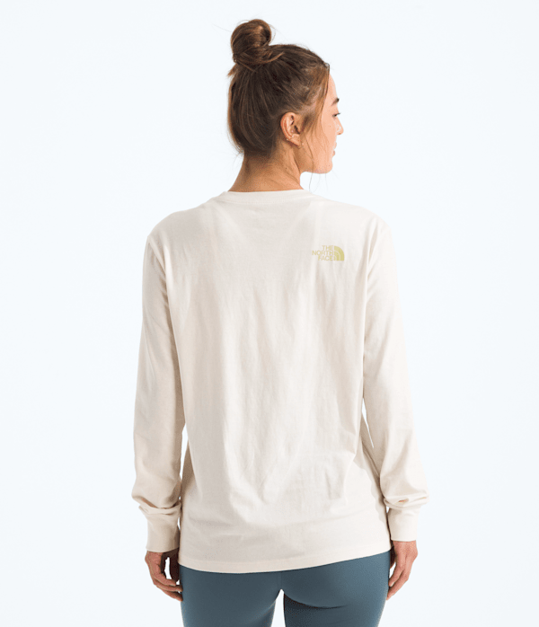 Womens Floral Alpine Relaxed LongSleeve Tee TNF BACK