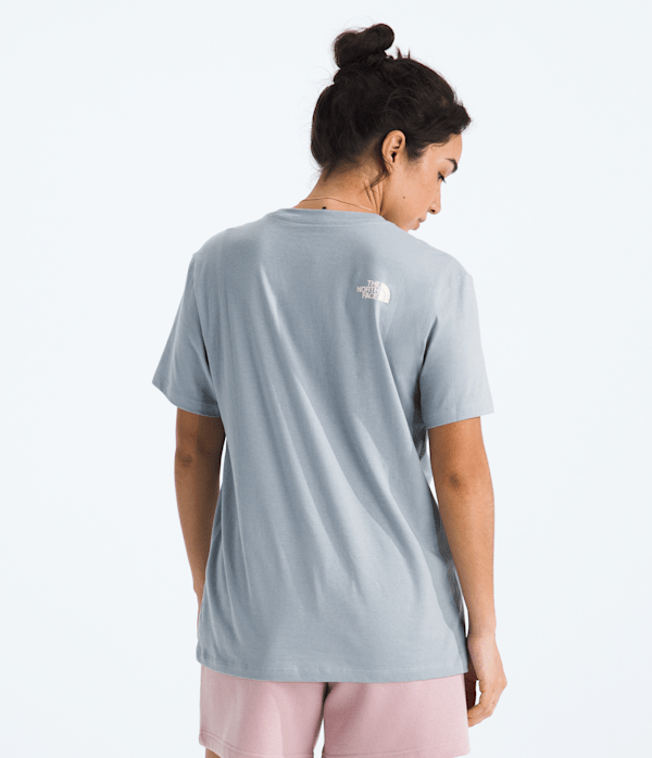 Womens Floral Alpine Relaxed ShortSleeve Tee TNF BACK