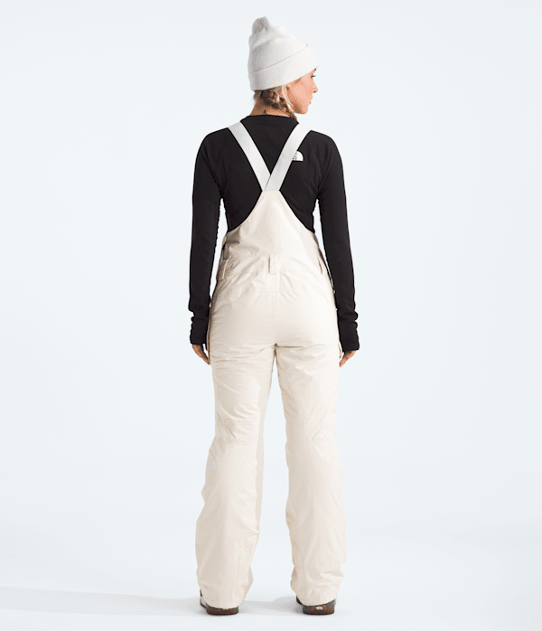 Womens Freedom Insulated Bibs TNF White Dune BACK