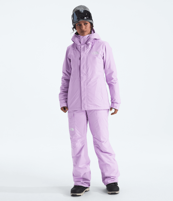 Womens Freedom Insulated Bibs TNF Lite Lilac HERO2