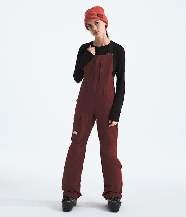 Womens Freedom Insulated Bibs TNF Sumac Main