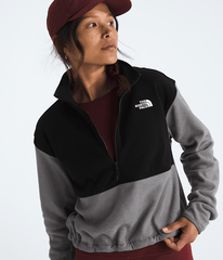 Womens Glacier Fleece Zip Short Jacket TNF TNF Mid Grey HeatherTNF Black HERO3