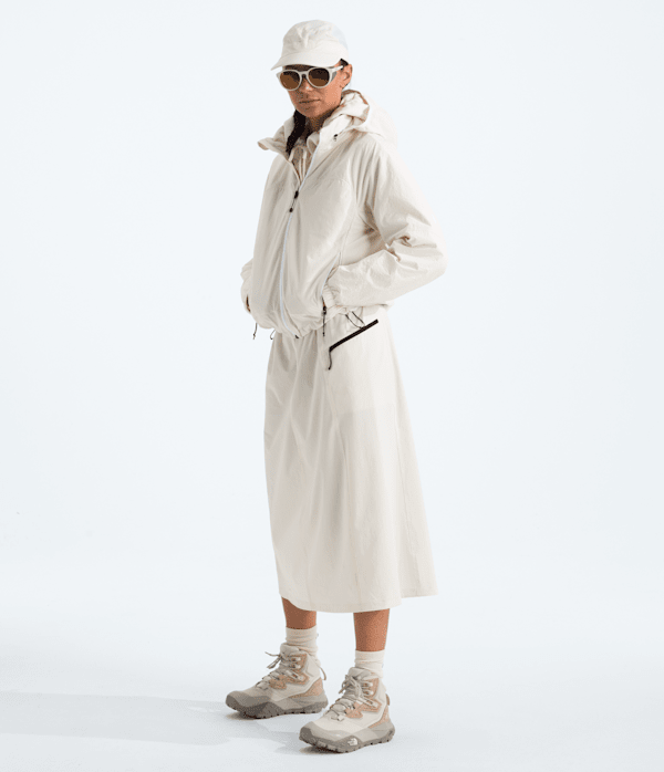 Womens HKe Utility Wind Jacket TNF White Dune HERO2