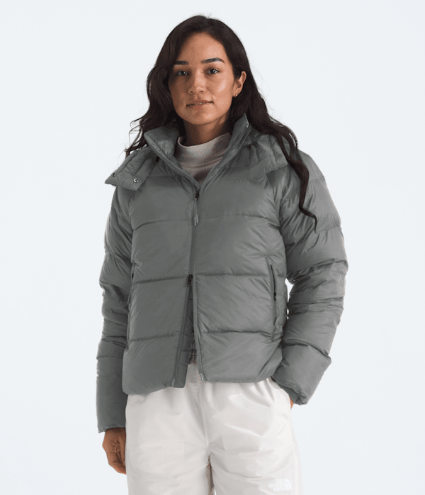 Womens Hydrenalite City Down Hooded Jacket TNF Smoked Pearl Main