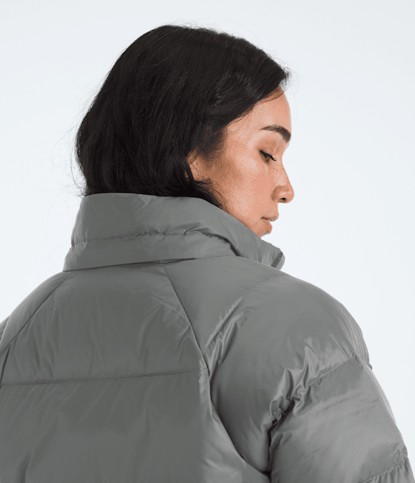 Womens Hydrenalite City Down Hooded Jacket TNF Smoked Pearl MODELHOOD2