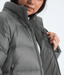 Womens Hydrenalite City Down Hooded Jacket TNF Smoked Pearl MODELINT