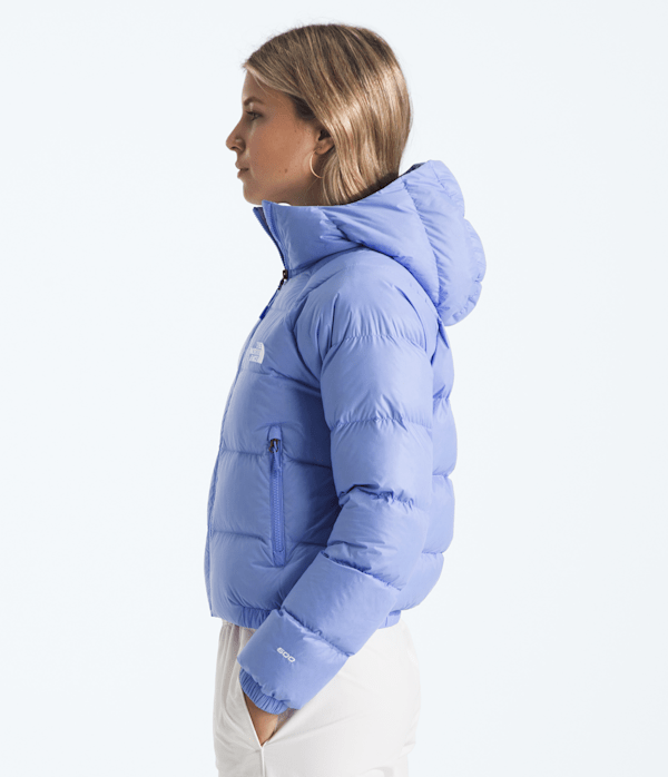 Womens Hydrenalite Down Hoodie TNF Periwinkle Glow MODEL34