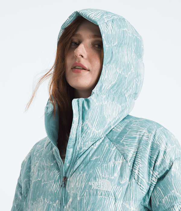 Womens Hydrenalite Down HoodiePrint TNF MODELHOOD2
