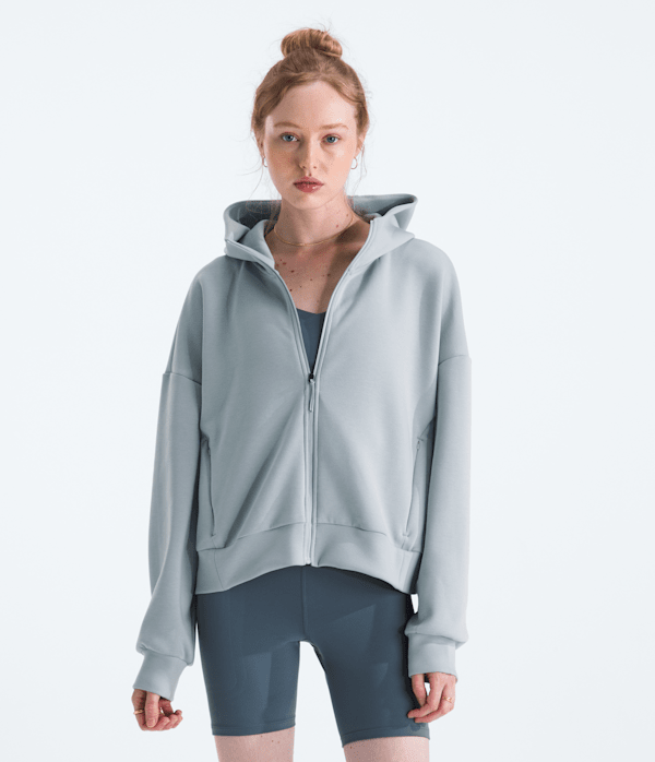 Womens Jaida FullZip Hooded Jacket TNF Frost Grey Main
