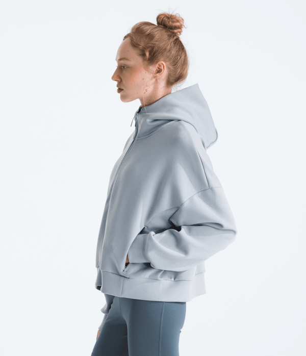 Womens Jaida FullZip Hooded Jacket TNF Frost Grey MODEL34