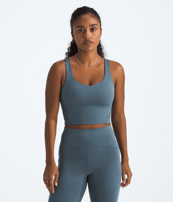Womens Jaida Long Line Bra TNF Granite Grey Main