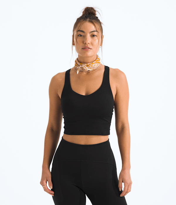 Womens Jaida Long Line Bra TNF TNF Black Main