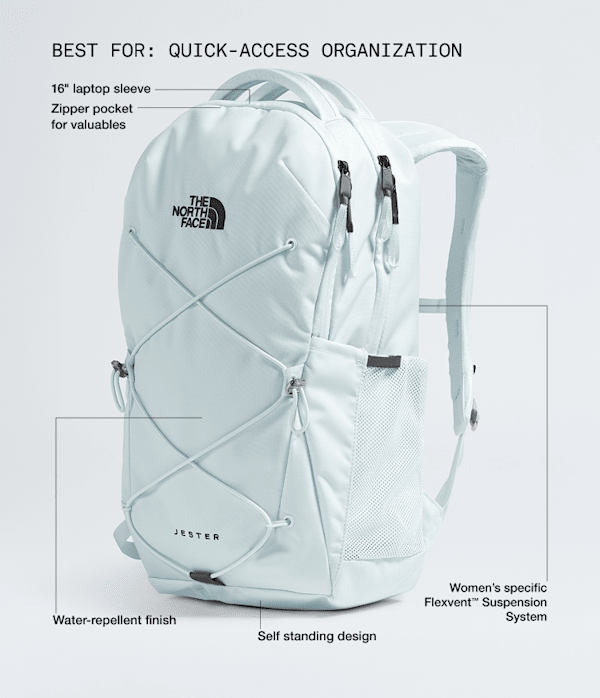 Womens Jester Backpack  27L TNF Ice BlueTNF Black HERO2