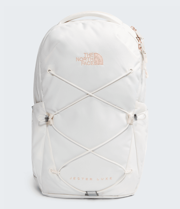 Womens Jester Luxe Backpack  27L TNF White DuneBurnt Coral Metallic HERO