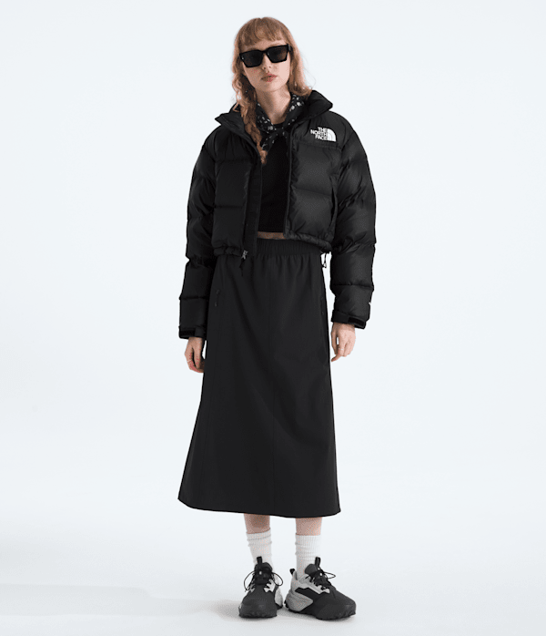 Womens Nuptse Short Jacket TNF HERO2