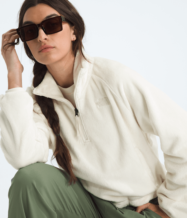 Womens Osito Lux Zip Jacket TNF White Dune HERO3