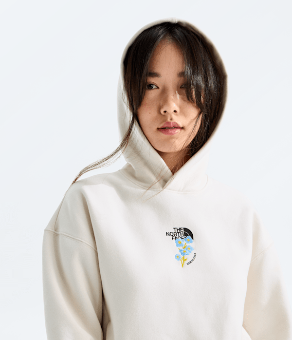 Womens Places We Love HoodieHimalayan Blue Poppy TNF HERO2