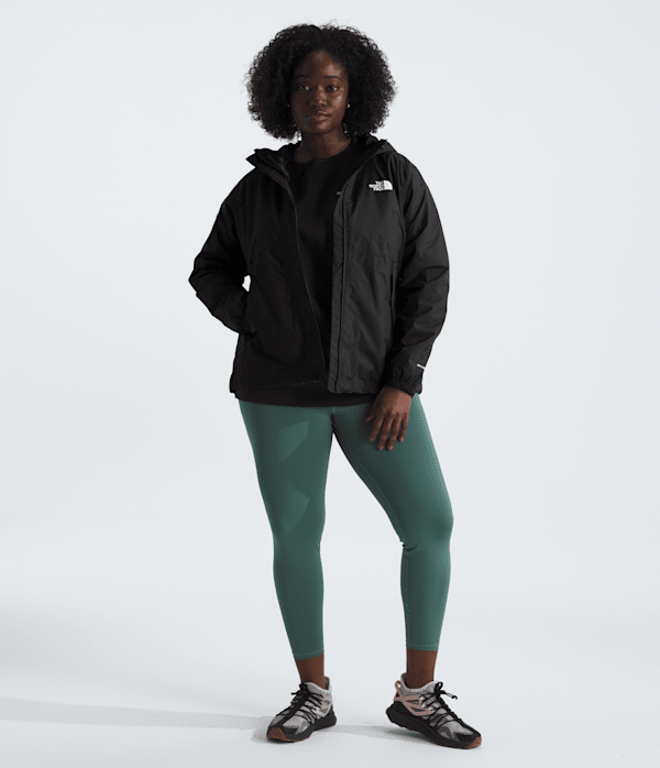 Womens Plus Antora Rain Jacket TNF TNF Black HERO2